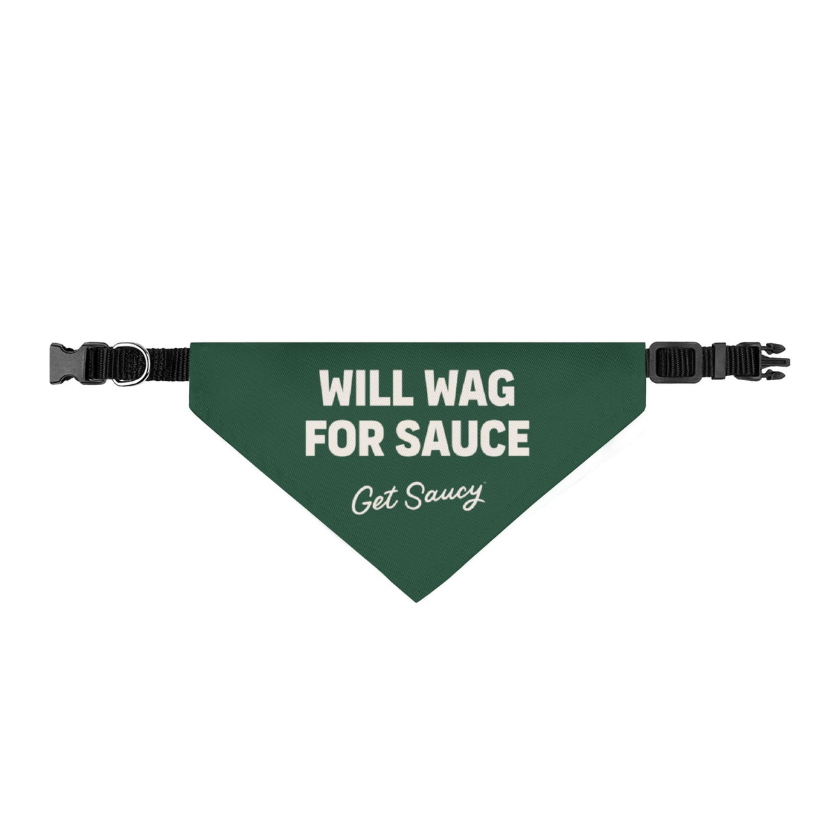 Clip-on Pet Bandana - Will Wag For Sauce