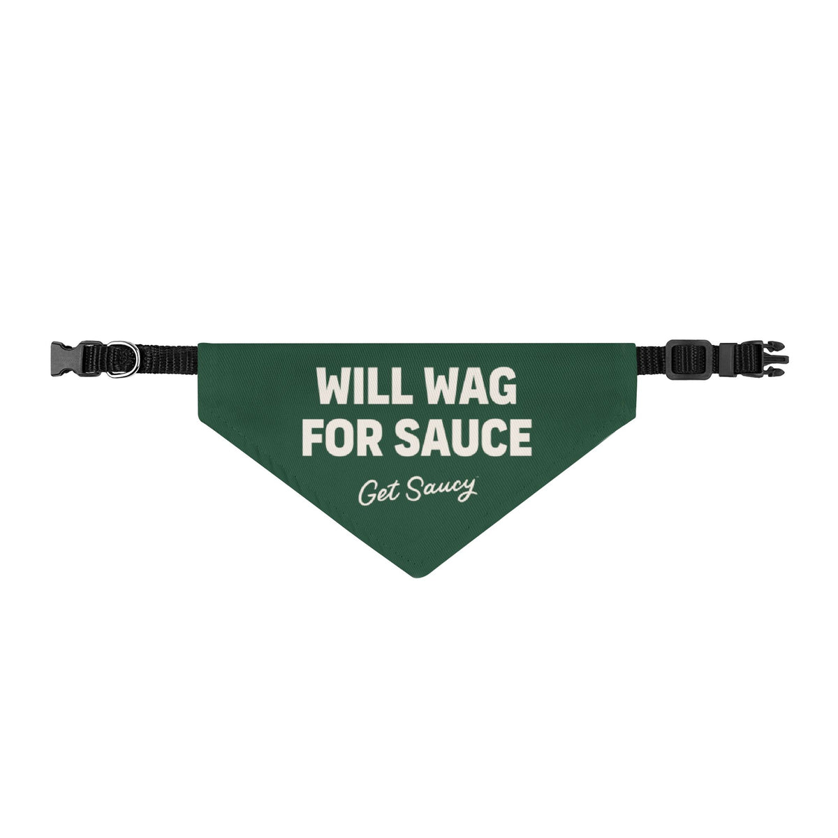 Clip-on Pet Bandana - Will Wag For Sauce