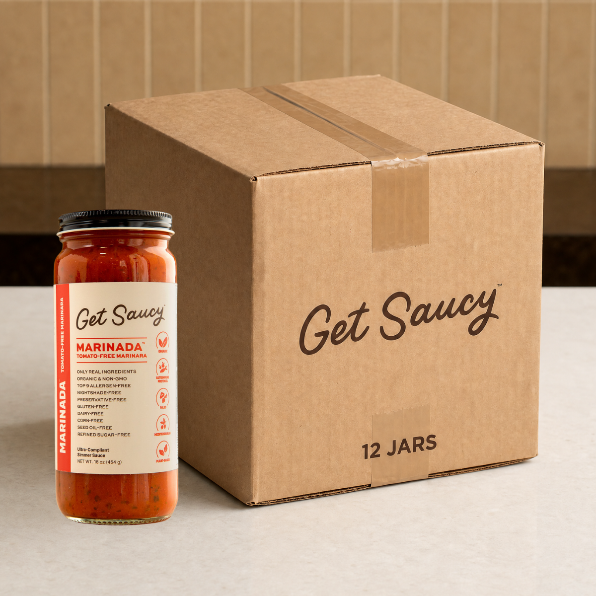 Marinada™ 16 oz Jar | Tomato-Free Marinara |12ct case