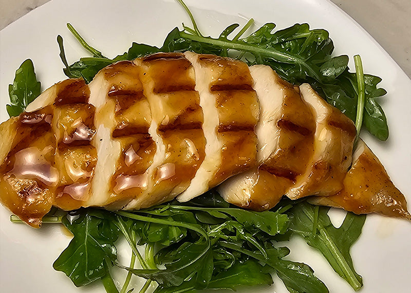 Glazed Orange Chicken with Arugula