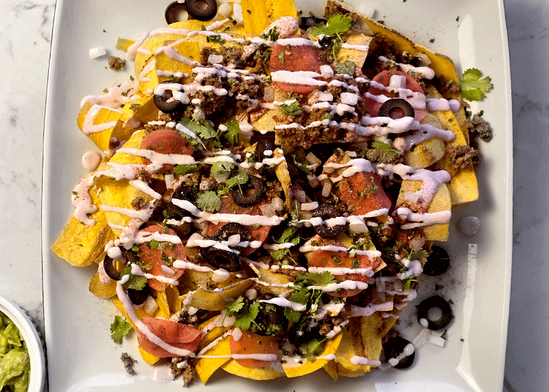 Plantain Chip Nachos
