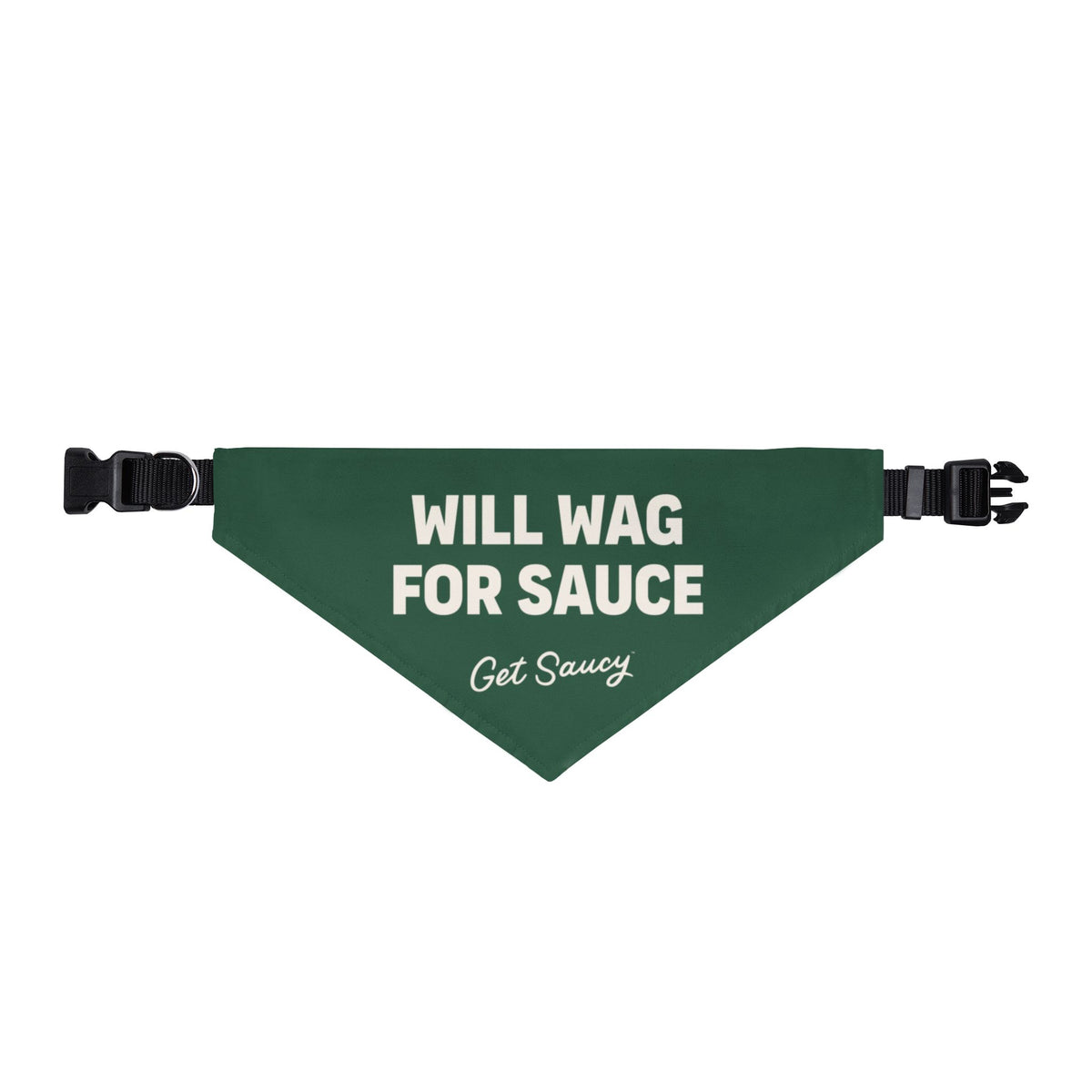 Clip-on Pet Bandana - Will Wag For Sauce