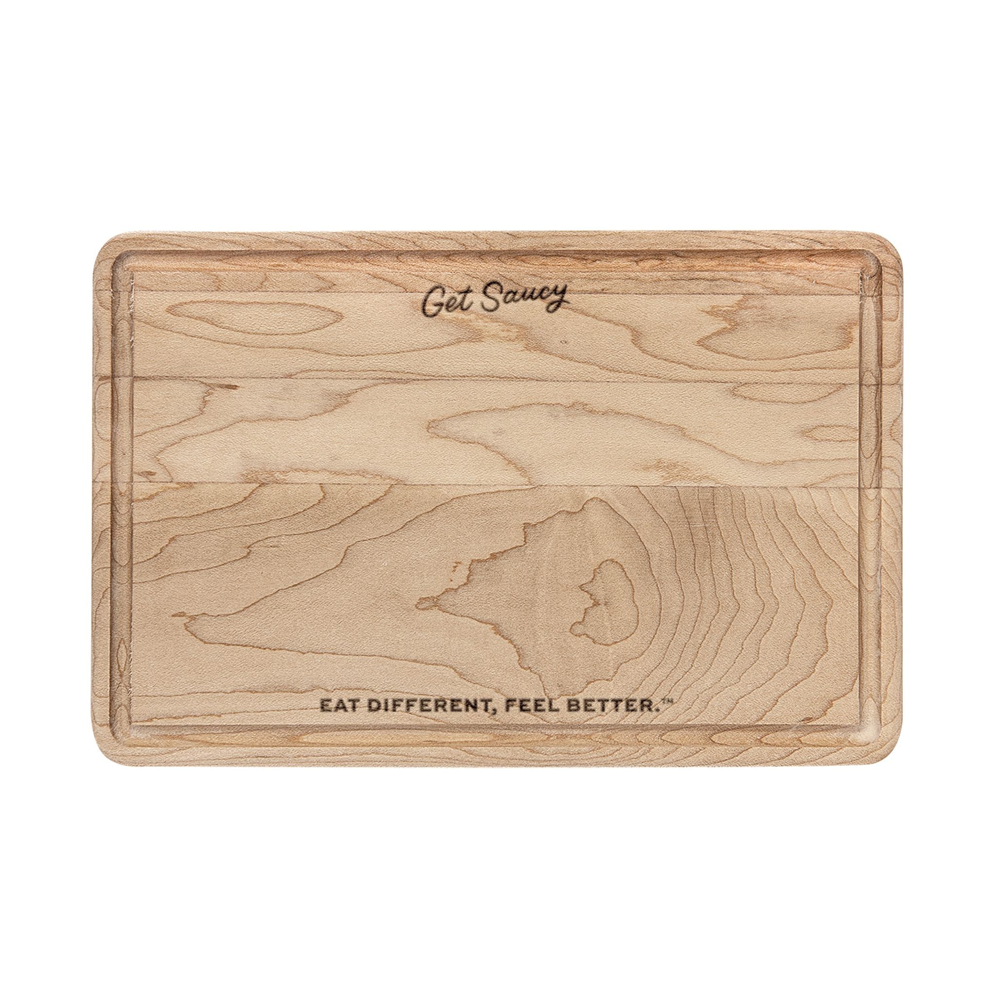 Get Saucy Engraved Maple Cutting Board
